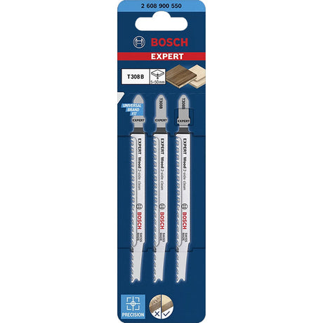 Bosch T308BP 117mm Jigsaw Blades For Wood (Pack of 5) 2 608 900 558