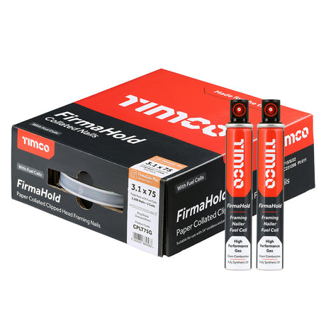 FirmaHold 3.1x75 Ring / FirmaGalv + 2 gas CPLT75G (Paslode compatible) 2200 nails per box