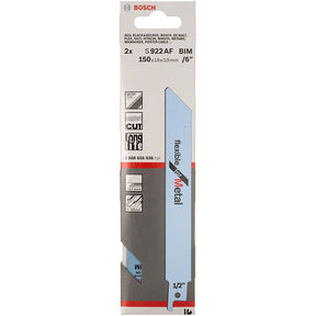 Bosch S922AF 100mm Sabre Saw Blade flexible for metal (Pack of 2) P/No. 2 608 656 036