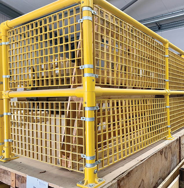 Yellow 12x50mm GRP Mesh Infill Panel 1172 x 462mm MHINFILLYELLOW