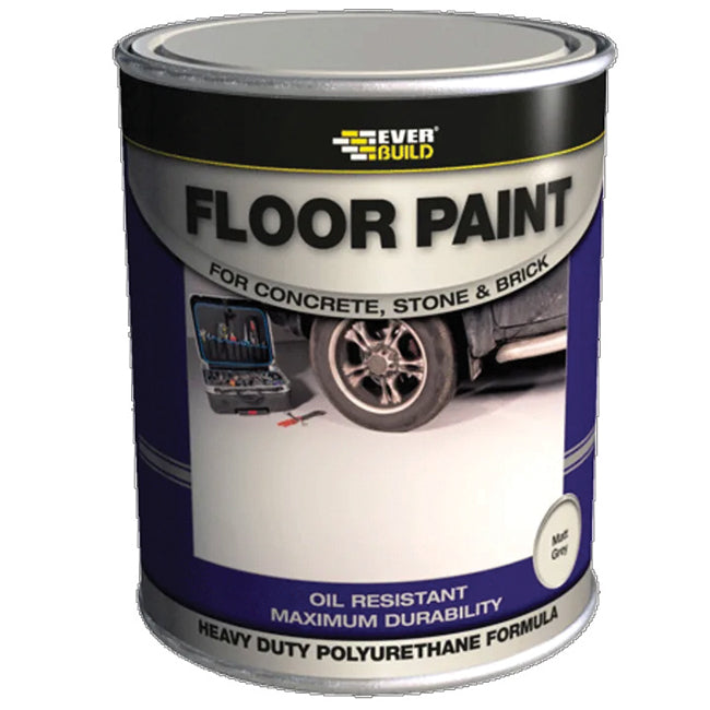 Everbuild Heavy Duty Floorpaint Red, 5 Litre Can (collection / own van delivery only)