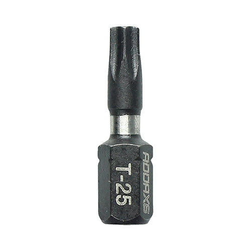 T25 x 25mm Addax X6 Impact Screwdriver Bit (Pack of 10) 25TX25X6