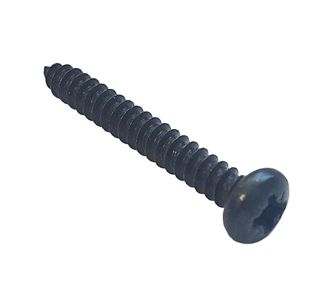 10 x 5/8" (4.8 x 16mm) Self Tapping Screw, Pan Pozi AB, Black, DIN 7981C