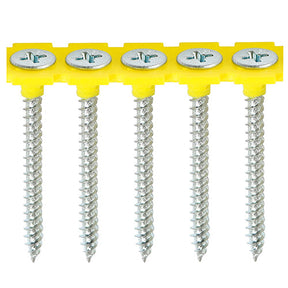 Timco 3.5 x 35 Drywall Metal Stud Plasterboard Screws, Phillips Drive, Collated Fine, Zinc Plated PH2 Pack of 1000 00035COLDZYS