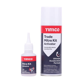 Timco Trade Instant Bond Mitre Kit 50gr Adhesive & 200ml Activator 247115