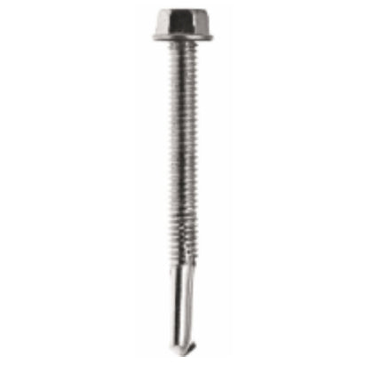 5.5 x 75mm Hexagon Tek 5, 4.0 - 12.5mm Heavy Gauge, Bi-Metal Stainless A2 BMHH5.5-75-5