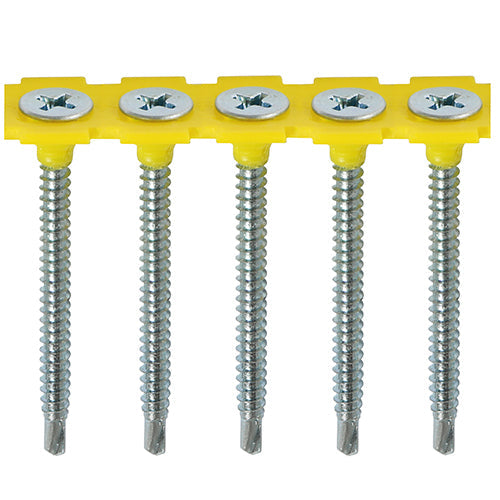 TIMco 3.5 x 50 Universal Self Drill Drywall Metal Stud Plasterboard Collated Screws, Pack of 1000, 00050COLLSD