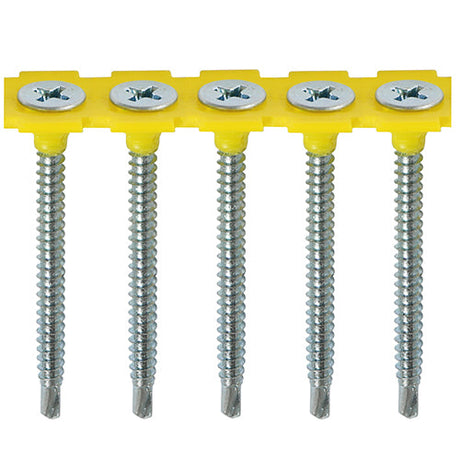 TIMco 3.5 x 50 Universal Self Drill Drywall Metal Stud Plasterboard Collated Screws, Pack of 1000, 00050COLLSD