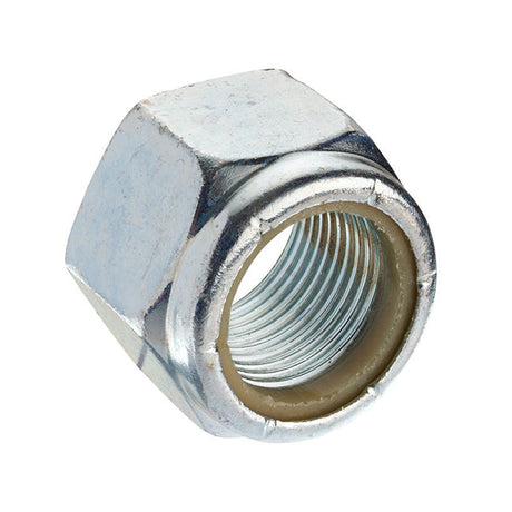 7/8" UNF Hexagon Nylon Insert Nuts, Type P, Bright Zinc Plated