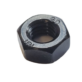 M6 Hexagon Full Nut Steel, DIN 934, Class 8. Black Zinc Plated