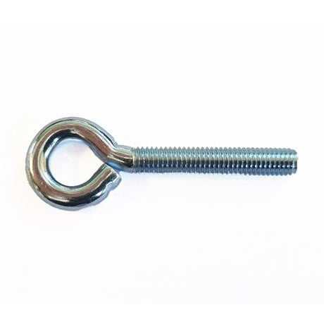 M5 x 40mm Shank Length, Folded Eye Bolt, 8mm Eye, Steel Zinc