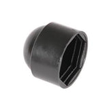18mm Nut Cover Cap, Suits M12 Assembled bolts & nuts, Black Plastic Polyethylene