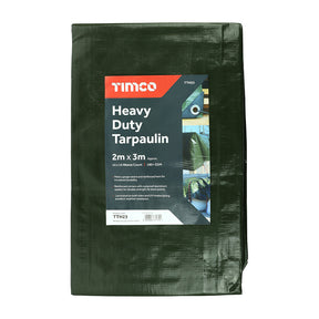 Timco 2M x 3M Heavy Duty Tarpaulin, Green TTH23