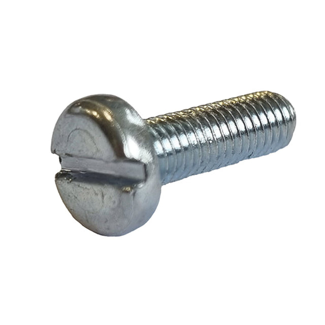 M4 x 30 Pan Slot Machine Screw Mild Steel Bright Zinc Plated, DIN 85