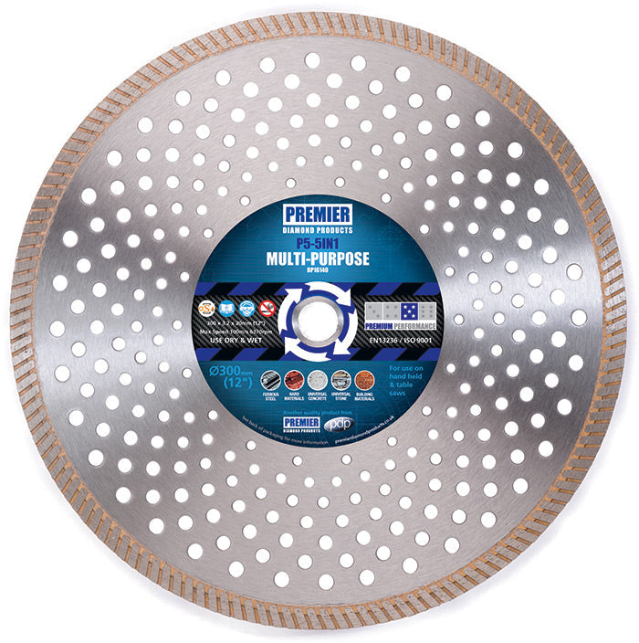 115mm x 22mm 5 Star 5 in 1 Fast Cut Multi Purpose Diamond Blade DP16125 P5/5in1