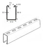 Extra Deep Slotted Channel Heavy Gauge x 3 Metre, 82mm x 41mm x 2.5mm.  Pre-Galvanised. Unistrut compatible