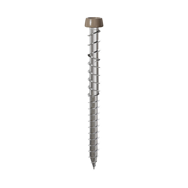 4.8 x 53mm Deck-Tite Composite Screw, T20 A2 Stainless Steel, Light Brown