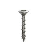 Hinge-Tite 4 x 30mm Raised Countersunk Pozi PZ2 Hinge Screw, Net Coat Chrome. TFHTRC4030