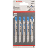 Bosch T118G 92mm Jigsaw Blade for metal 0.5-1.5mm (Pack Of 5) P/No. 2 608 631 012