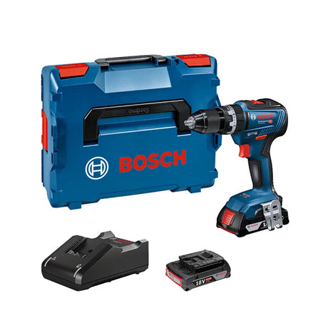 Bosch GSB18V-55 Combi Impact Drill 2 x 2.0Ah Li-ion Batteries in L-BOXX