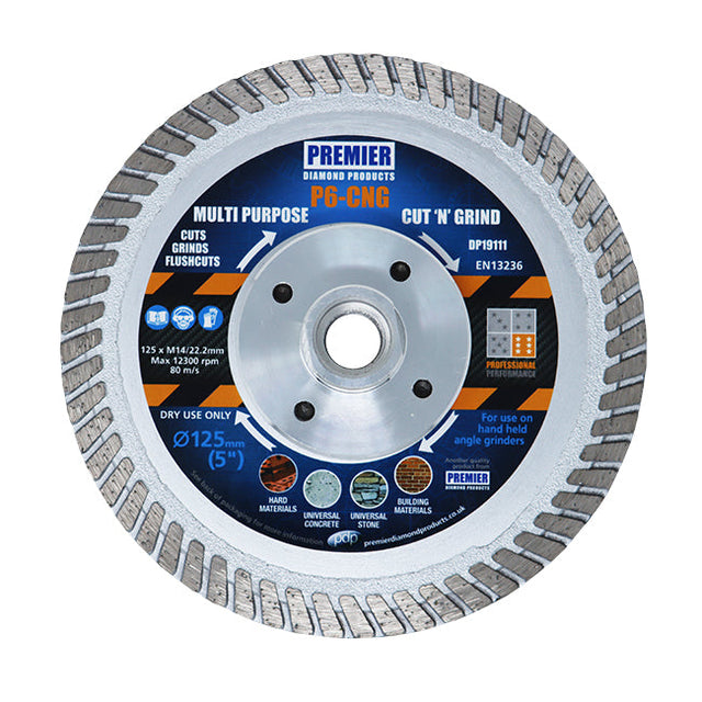 230mm x M14 P6-CNG Cut "N" Grind Blade Multi Purpose Blade DP19112