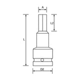 10mm 1/2" Drive Extra Long Hexagon Bit Socket
