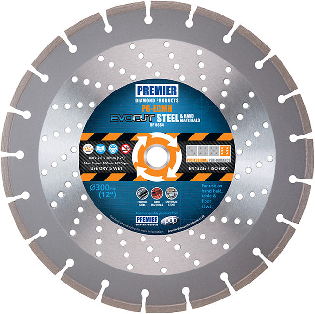 230mm x 22mm 6 Star Diamond Blade for Very Hard Material DP16661 P6/ECMH