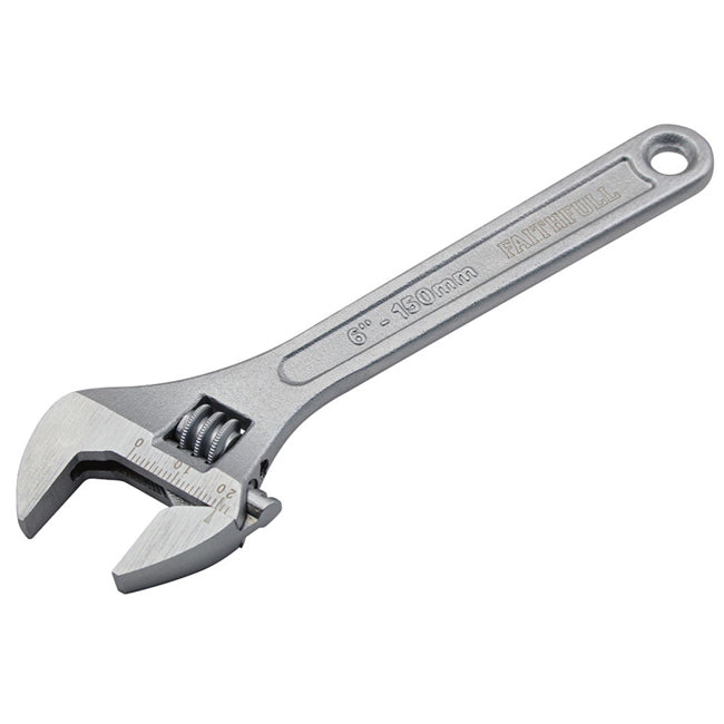 6" (150mm) Faithfull Chrome Adjustable Wrench FAIAS150MC