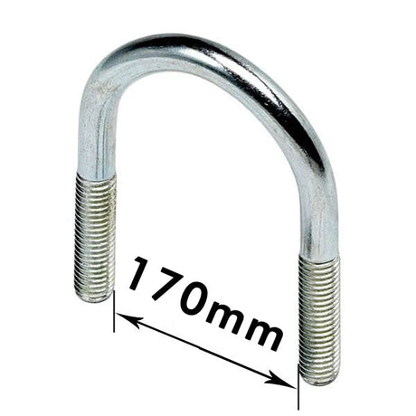 U - Bolts 6" Nominal Bore, 170mm Width Between Legs, Stainless Steel A4, (M12) Bolt only