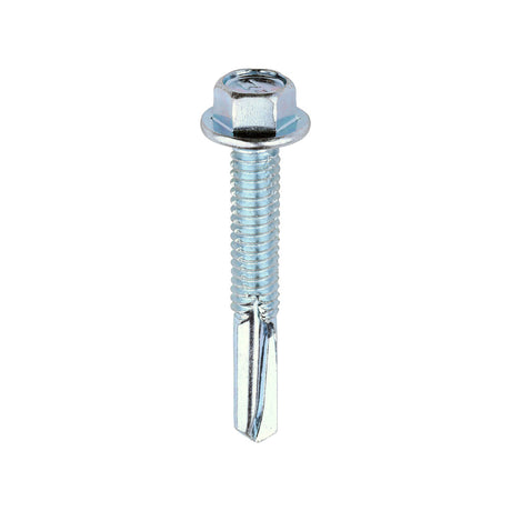 5.5 x 38mm (5/16" Hexagon Head) Self Drill Screws, Metal to Metal, Bright Zinc Plated For Steel 4-12.5mm Thickness ZH38B