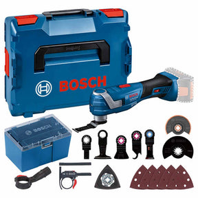 Bosch GOP 18V-34 Multicutter with 16 Accessories without battery or charger In L-Boxx