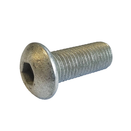 M8 x 100 Socket Button Screw, High Tensile Grade 10.9, Galvainsed, ISO 7380
