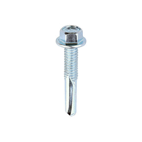 5.5 x 32mm (5/16" Hexagon Head) Self Drill Screws, Metal to Metal, Bright Zinc Plated For Steel 4-12.5mm Thickness ZH32B
