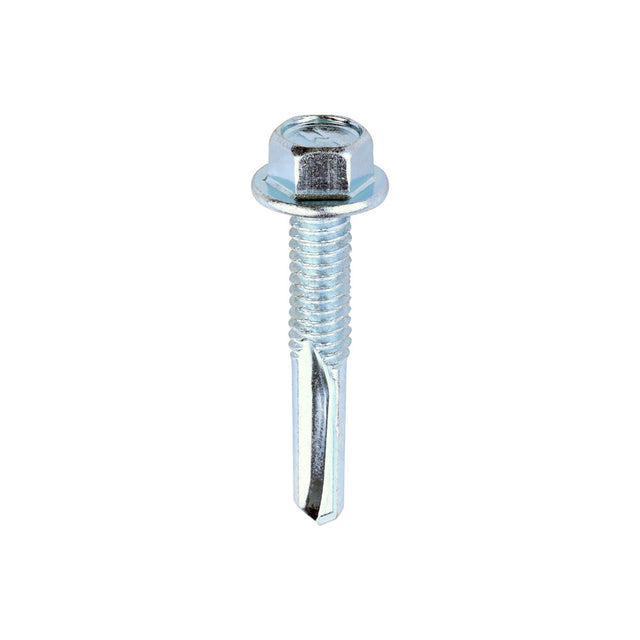 5.5 x 32mm (5/16" Hexagon Head) Self Drill Screws, Metal to Metal, Bright Zinc Plated For Steel 4-12.5mm Thickness ZH32B
