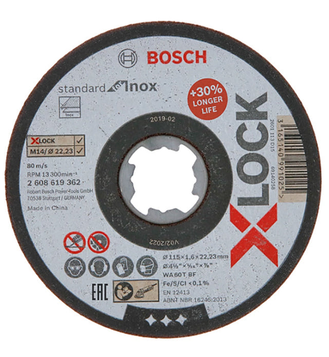 Bosch 125 x 1.0 x 22mm X-Lock Standard for Inox Cutting Disc 2608619262