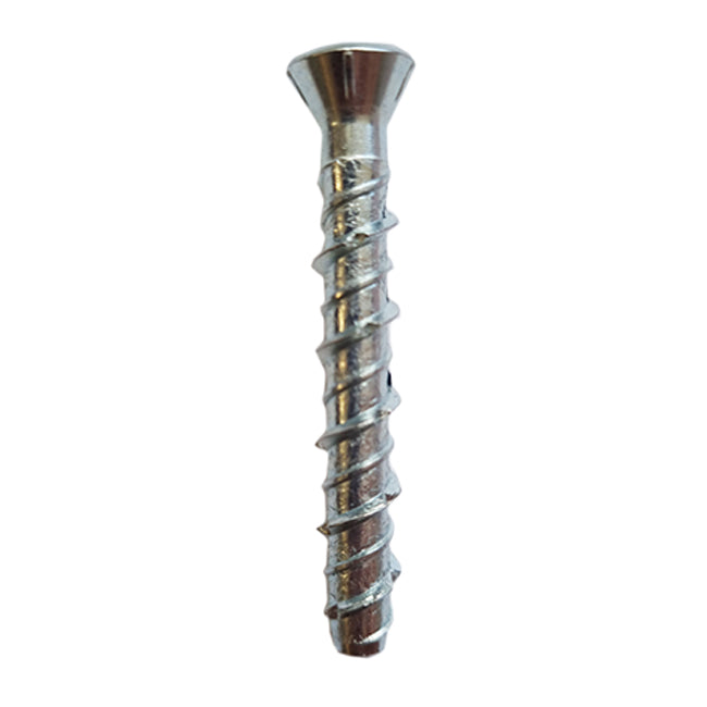 M5 x 75 Countersunk T25 Torx Concrete Masonry Screw Bolt Anchor, Steel Zinc Plated