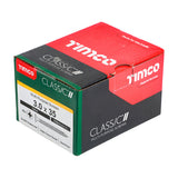 Timco 3.0 x 35mm (4 x 1" 3/8) Countersunk Pozi Pz1, Classic Woodscrew, Steel Zinc / Yellow Plated, 30035CLAF