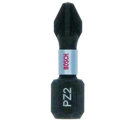 No.2 x 25mm Bosch Pozi Impact Control Screwdriver Bit 2 607 002 804