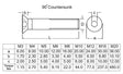 M10 x 55 Socket Screw, Countersunk, High Tensile Grade 10.9 Self Colour, DIN 7991