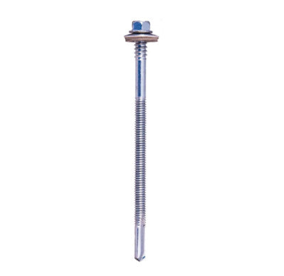 5.5 x 245mm Composite Panel Screw 4.0 - 12.0mm Heavy Gauge, 19mm Washer Bi-Metal A2 BMTSBWHT5.52455