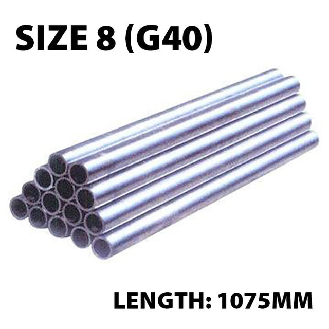 Steel Galvanised Handrail Tube, Size 8 (G40) OD 48.3mm ID 40mm x 1075mm (Kee Klamp Compatible)