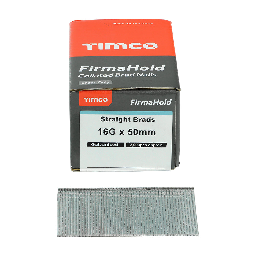 FirmaHold 16g x 50 Brad/ Galv *NO GAS* BG1650 (Paslode compatible) 2000 nails per box