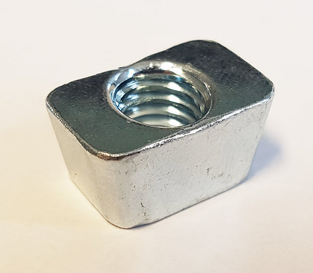 M10 Vee Nut Mini (Wedge Nut) To Suit Rib Deck 60, Mild Steel, Bright Zinc Plated