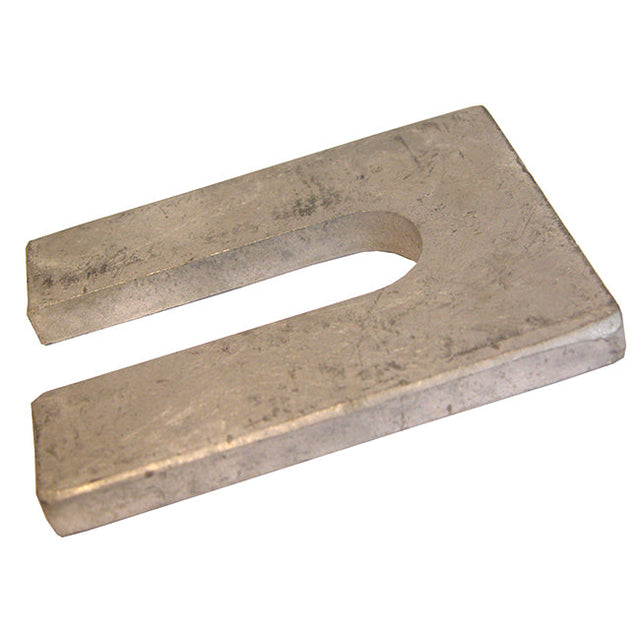 No.3 75mm x 100mm x 10mm with a 22mm slot (Suits bolts up to M20) Steel Metal Horseshoe Trouser Shim galvanised