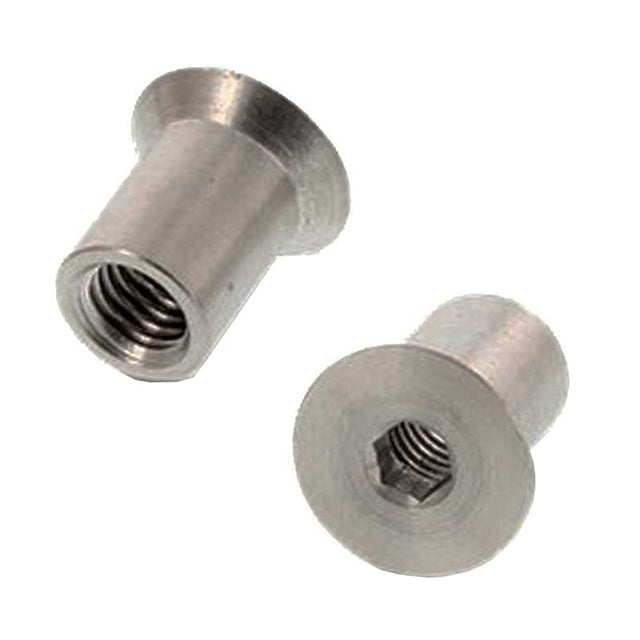 M10 x 20mm Din 9062 Countersunk Socket Sleeve Barrel Nut Grade A4 Stainless Steel