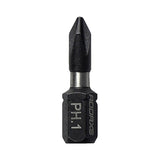 PH1 x 25mm Addax X6 Impact Screwdriver Bit (Pack of 10) 1PH25X6