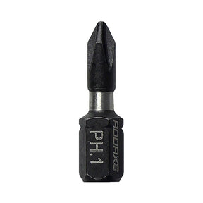 PH1 x 25mm Addax X6 Impact Screwdriver Bit (Pack of 10) 1PH25X6