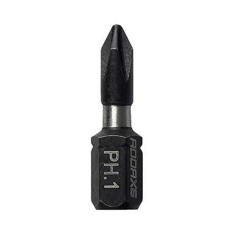 PH1 x 25mm Addax X6 Impact Screwdriver Bit (Pack of 10) 1PH25X6