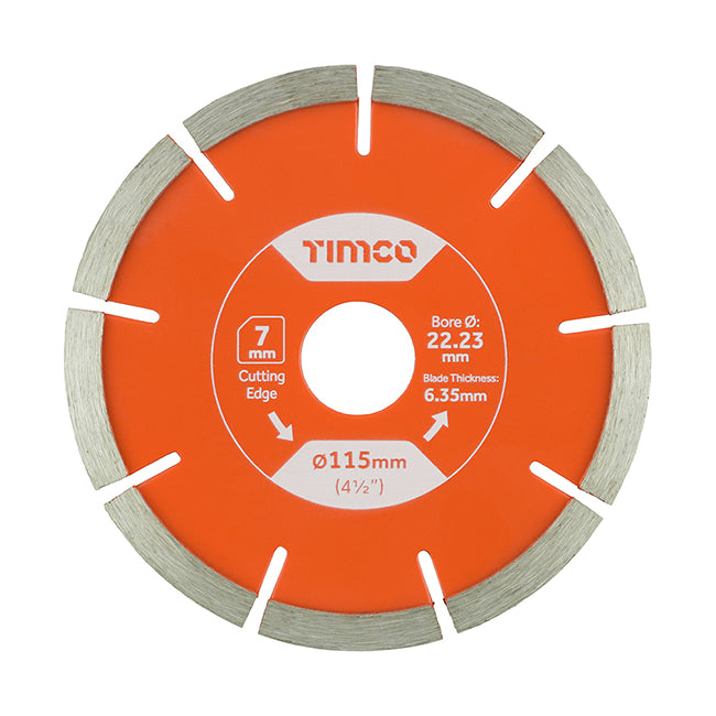 Timco 115 x 22.2mm Mortar Raking Diamond Blade Sintered MRE115