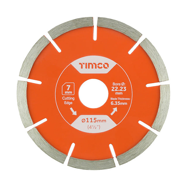 Timco 115 x 22.2mm Mortar Raking Diamond Blade Sintered MRE115